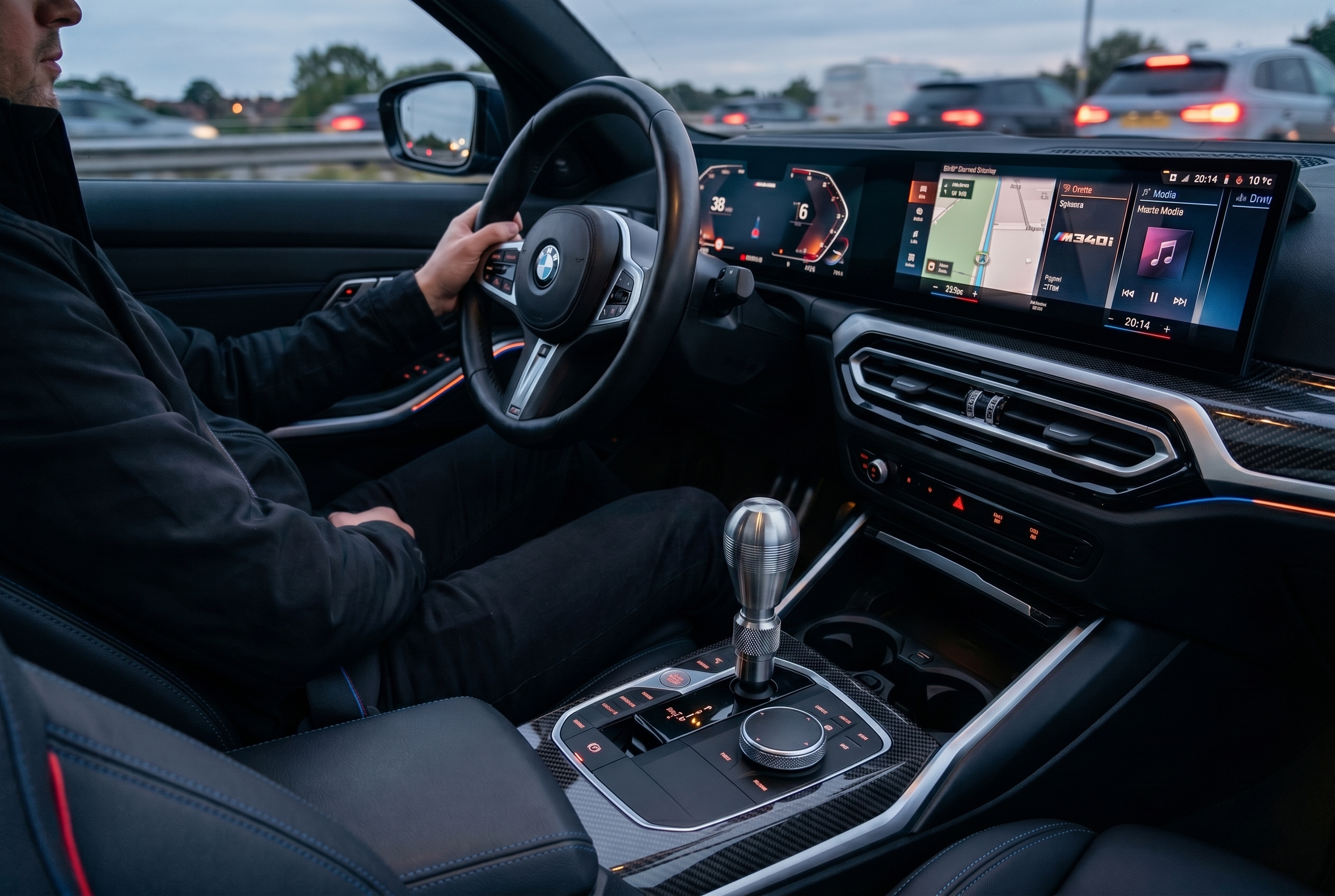 BMW G20 interieur met aluminium knop